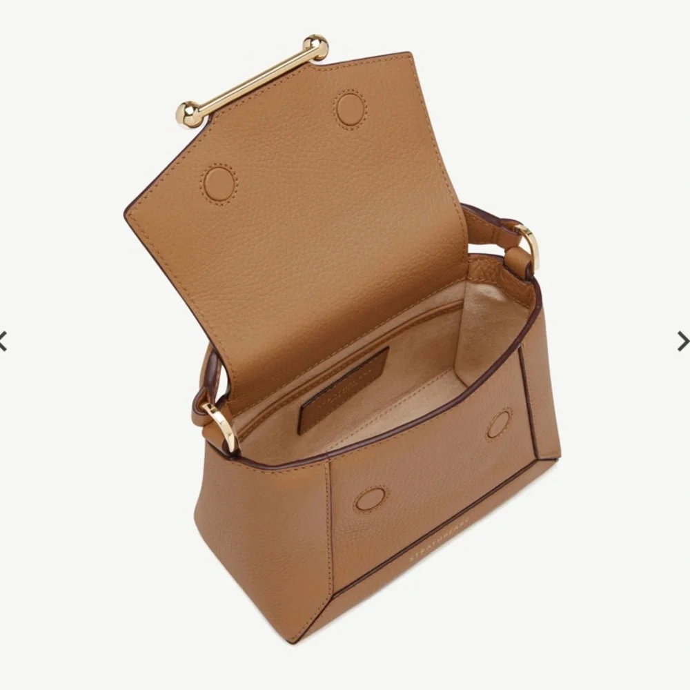 Strathberry Mosaic Nano Crossbody Bag In Caramel - Picture 4 of 16